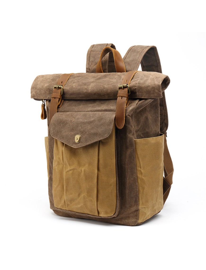 Mens Travel Leather Backpack