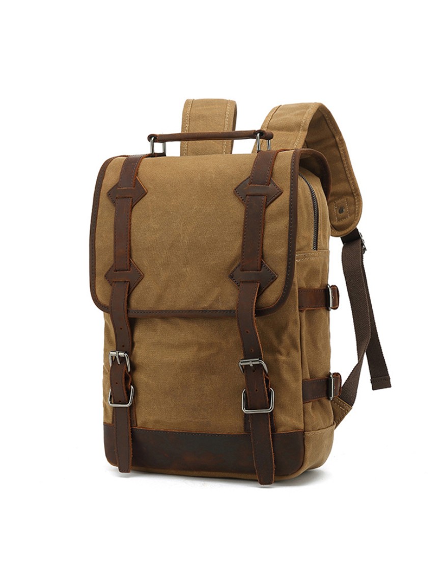 Vintage Canvas Leather Backpack