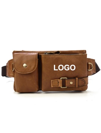 Outdoor Hiking Leather Waist Bag